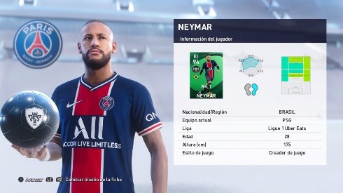 Neymar jugador de la semana en PES 2021
