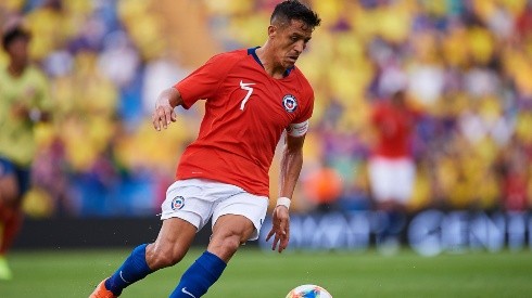 Alexis Sánchez en el amistoso ante Colombia