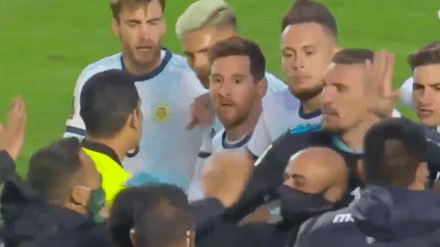 Messi se agarró con el plantel de Bolivia tras victoria de Argentina
