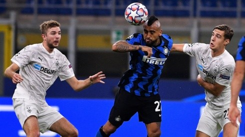 Arturo Vidal recibió una baja valoración por el partido en el que debutó en Inter por la Champions League