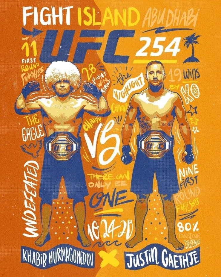 Afiche oficial Khabib vs Goetje Afiche oficial Khabib vs Goetje