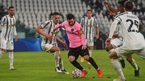 Lionel Messi ante la Juventus en Champions League