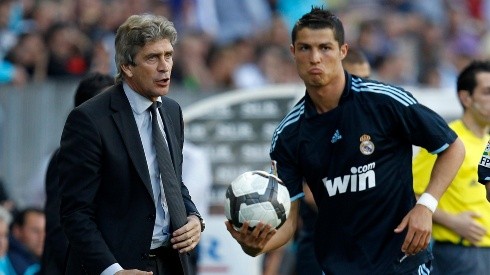 Manuel Pellegrini y Cristiano Ronaldo en el Real Madrid.