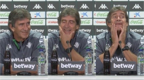 Manuel Pellegrini estuvo en silencio por espacio de tres minutos en la conferencia de prensa del Real Betis