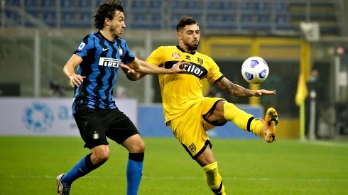 Vidal ingresó en el segundo tiempo en el empate de Inter