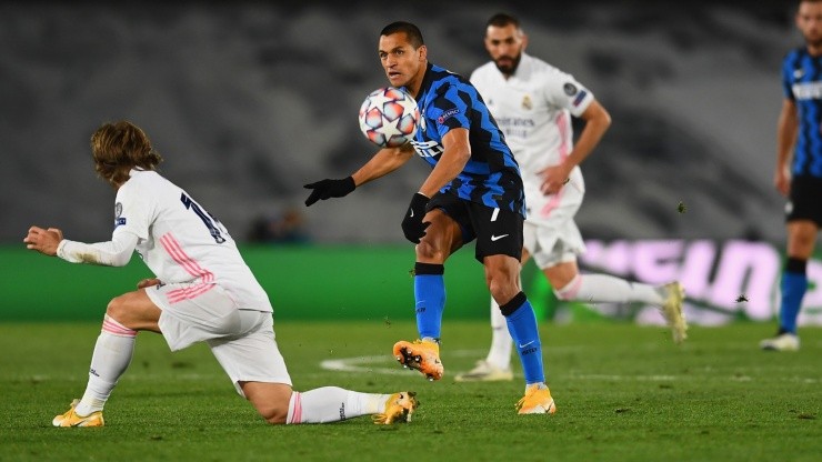 Alexis Sánchez en Champions League con Inter de Milán