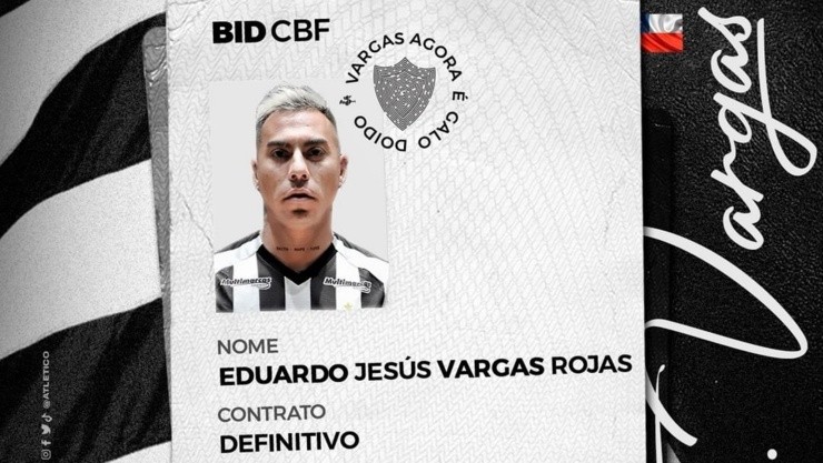 Eduardo Vargas inscrito en Atlético Mineiro