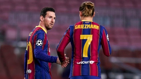 Lionel Messi y Antoine Griezmann en el Barcelona