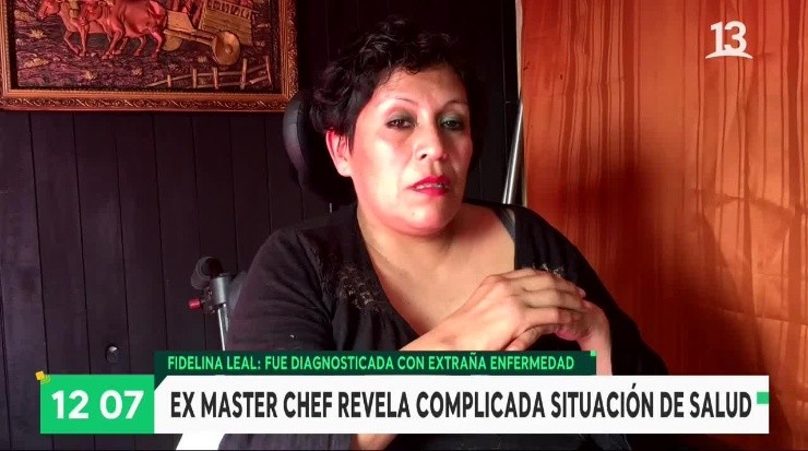 La ex “Masterchef Chile” Fidelina Leal en la nota de “Bienvenidos”.