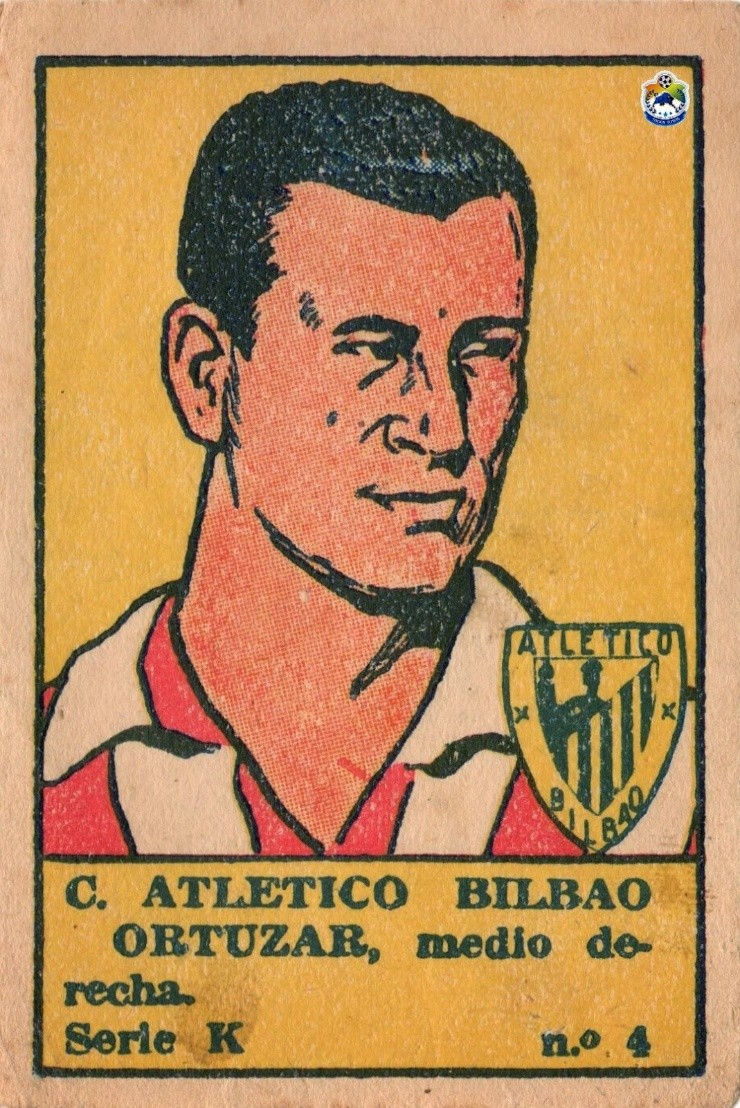 Higinio Ortúzar fue el primer jugador chileno que jugó en la Liga Española. |Foto: Futbolistas chilenos en álbumnes extranjeros.