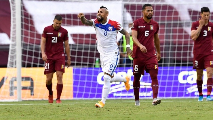 Arturo Vidal anotó su cuarto gol en las Eliminatorias Sudamericanas para el Mundial de Qatar 2022. Foto: Getty Images