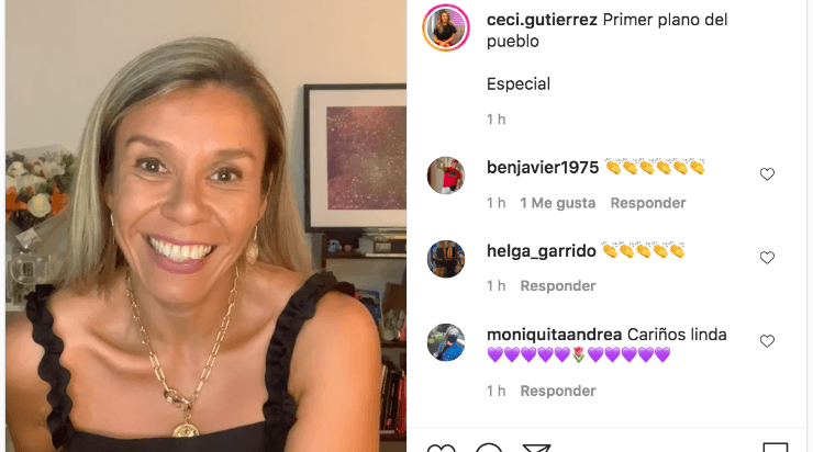 Cecilia Gutiérrez en medio del capítulo de “Primer Plano del Pueblo”, después de que Daniel Fuenzalida decidió despedirla de “Me Late”.