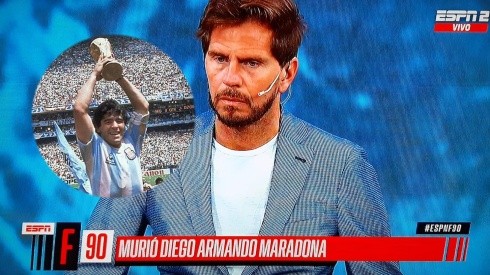Sebastián Vignolo, golpeado y en shock por la muerte de Diego Maradona.