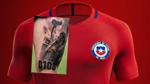 El tremendo tatuaje de Maradona en el muslo del Tucu Hernández.