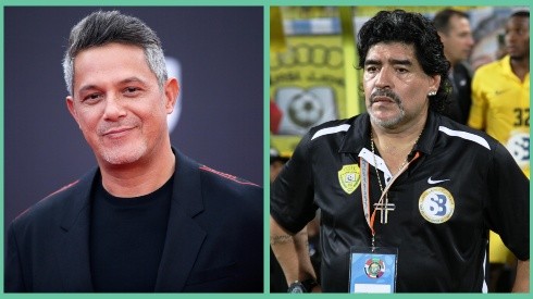 Alejandro Sanz, un autodeclarado fanático de Diego Maradona.