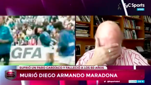 Pagani no aguantó la pena y lloró por Maradona