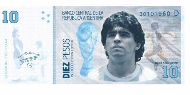 Billete de Maradona