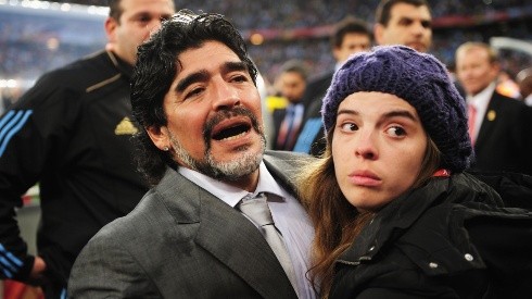 Diego y Dalma Maradona en el Mundial de Sudáfrica