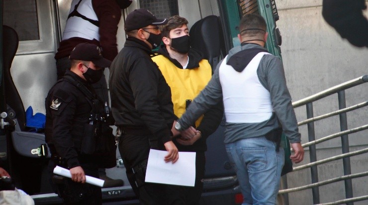 Nano Calderón el día que ingresó al penal Santiago 1, por su periodo de prisión preventiva.