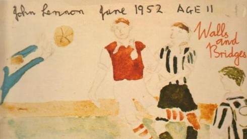 El dibujo de John Lennon a los 11 años con Jorge Robledo anotándole al Arsenal