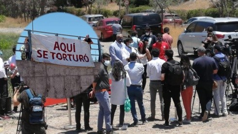 Familiares de víctimas de la dictadura protestaron en Cerro Chena, donde se pretende construir el nuevo Juan Pinto Durán de la Roja.