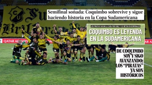 Coquimbo Unido apareció destacado en los principales diarios chilenos tras su paso a semifinales de la Copa Sudamericana