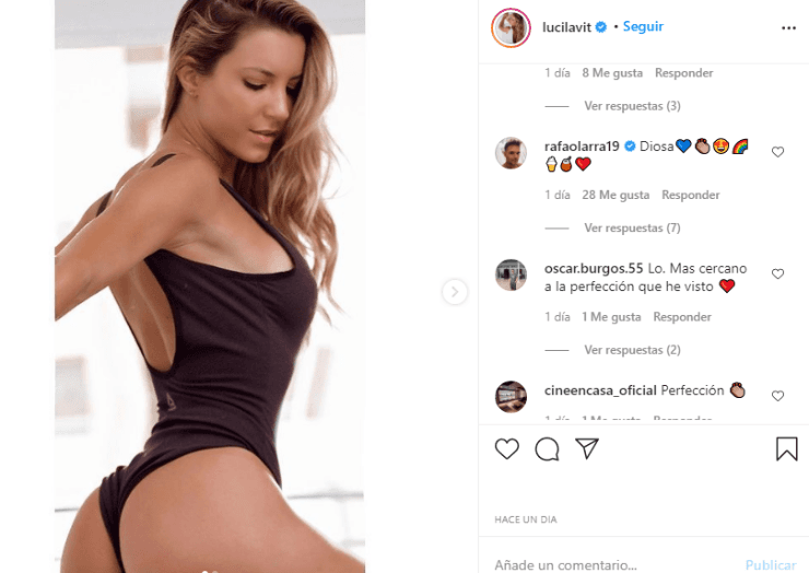 Los comentarios de Olarra en el post de la modelo