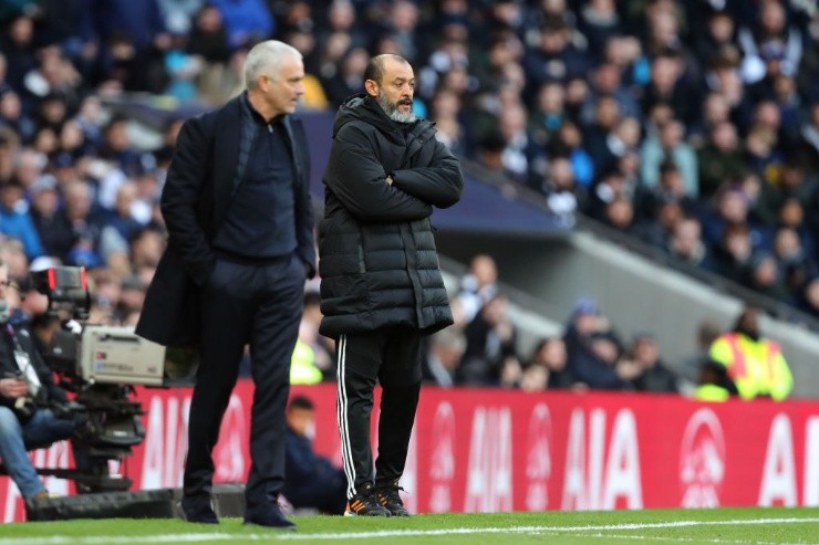 Duelo de entrenadores portugueses en Premier League: José Mourinho frente a Nuno Espírito Santo. (Foto: Getty Images)