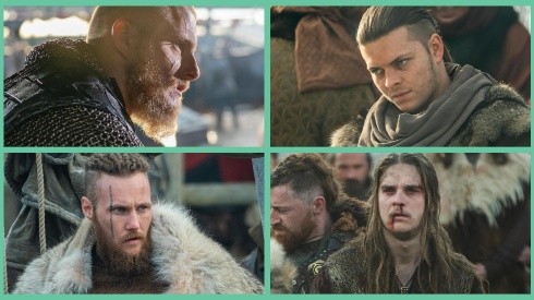 Los cuatro hijos de Ragnar Lothbrok en "Vikings".