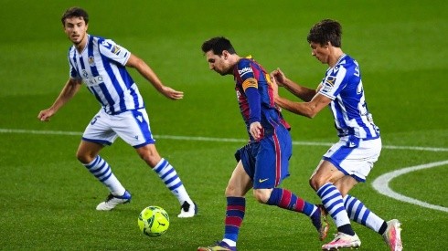 Lionel Messi anotó doblete en la última fecha frente al Granada.