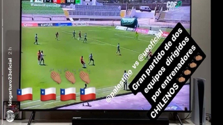 Arturo Vidal destacó a los técnicos de Unión Española y Palestino (Foto: Instagram)