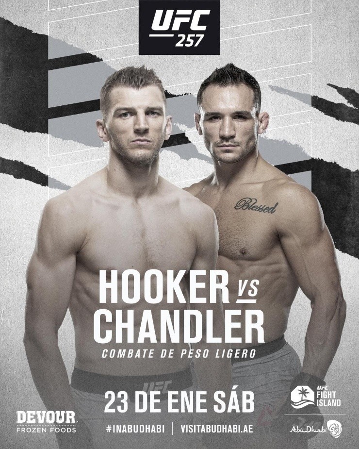Hooker vs Chandler será la pelea co-estelar de UFC 257. (Foto: UFC)