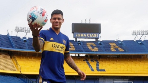 Marcos Rojo fue presentando oficialmente en Boca Juniors.