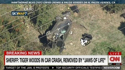 Tiger Woods sufrió un accidente de automóvil en Los Angeles