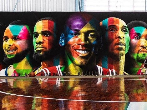 Neymar presume su impresionante mural con estrellas de la NBA
