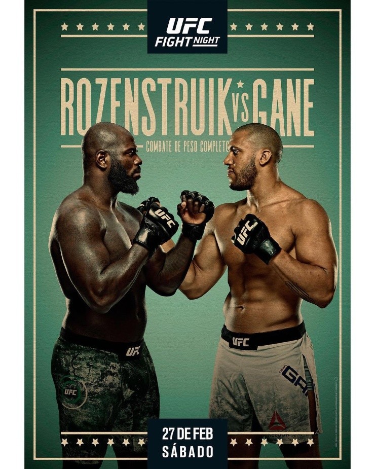 Afiche oficial UFC Fight Night. (Foto UFC)