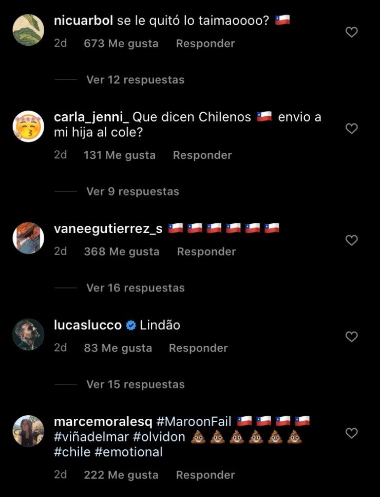 Maroon 5: Las reacciones de los chilenos ante la foto &quot;emocional&quot; de Adam Levine.(9)