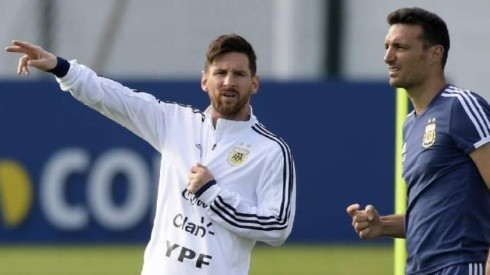 Scaloni habla de Messi