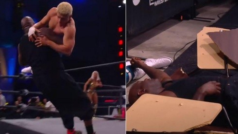 Shaq cayó durísimo desde el ring