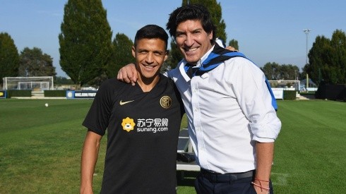 Alexis Sánchez e Iván Zamorano, dos chilenos que vibran con el Inter de Milán.