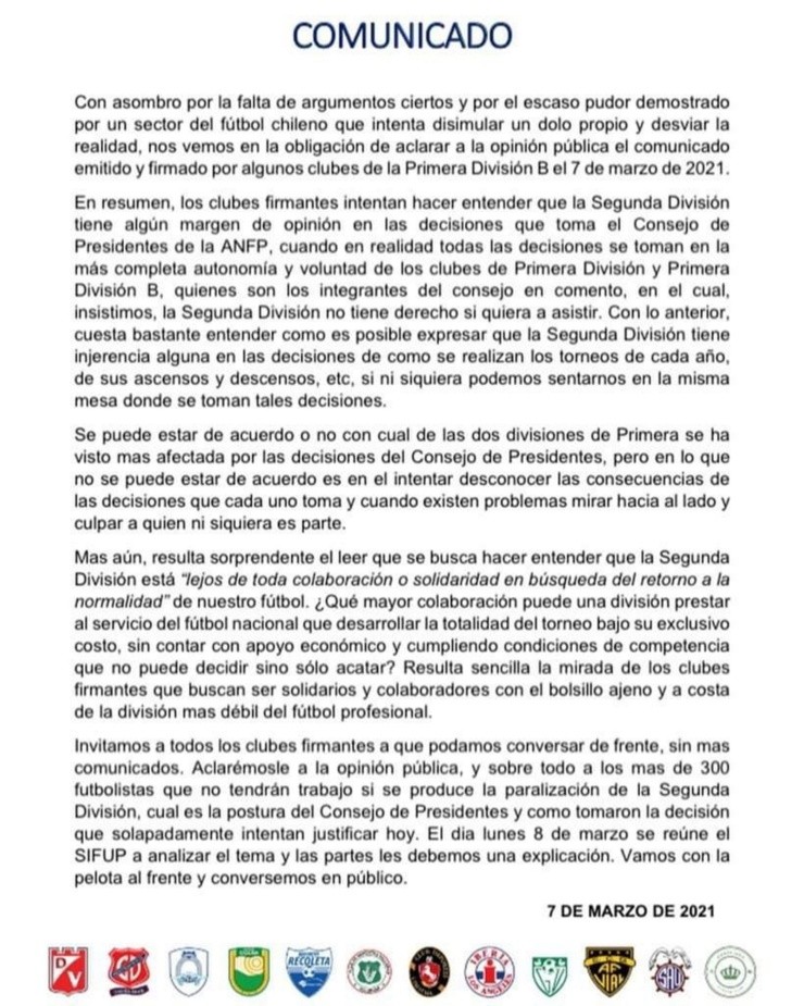 Segunda División le responde a la Primera B