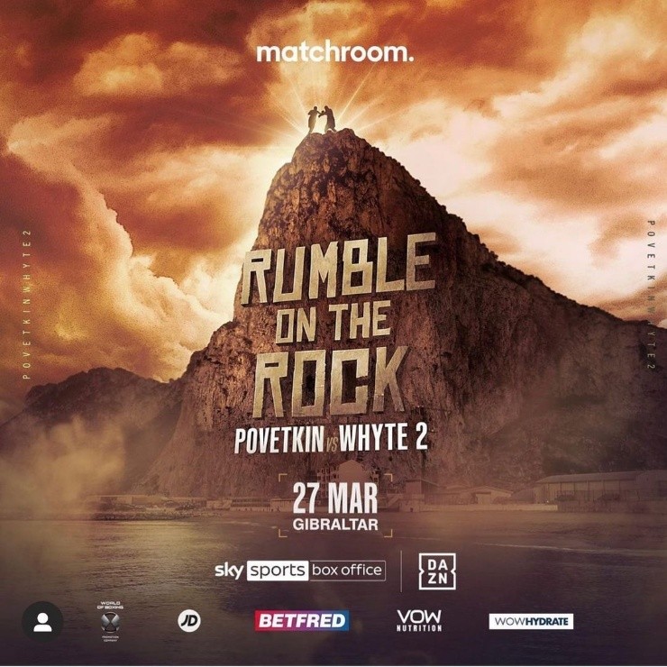 Afiche oficial Povetkin vs Whyte 2. (Foto: Instagram Dillian Whyte)