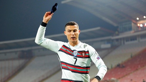 Cristiano Ronaldo salió molesto del partido entre Serbia y Portugal.