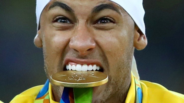 Neymar ganó para Brasil el último título que faltaba en sus estanterías, la medalla de oro en fútbol masculino. Foto: Getty Images