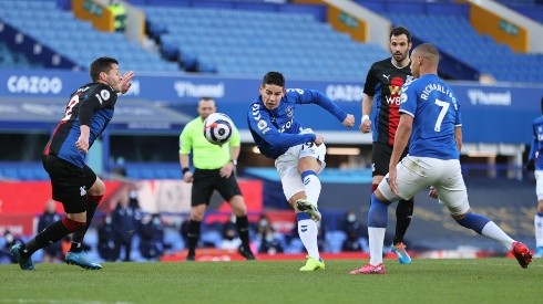 James Rodríguez vuelve a las canchas con un gol en el Everton ante el Crystal Palace