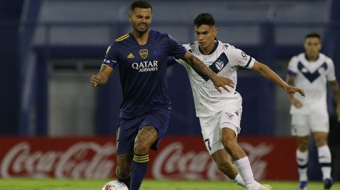 Pablo Galdames jugando ante Boca