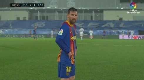 La imagen viral de Messi en el clásico