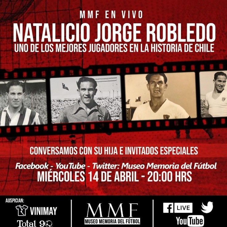 Desde las 20.00 horas en las cuentas de redes sociales del Museo Memoria del Fútbol podrás disfrutar de este programa especial de homenaje. | Foto: Museo Memoria del Fútbol.