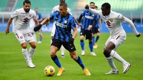 Alexis Sánchez jugó a partir del minuto 73 en el empate 1-1 entre Inter y Spezia, por la 32ª fecha de la liga italiana