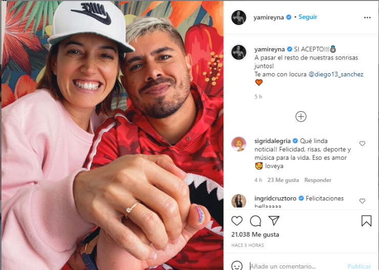 Yamila Reyna y Mono Sánchez en Instagram